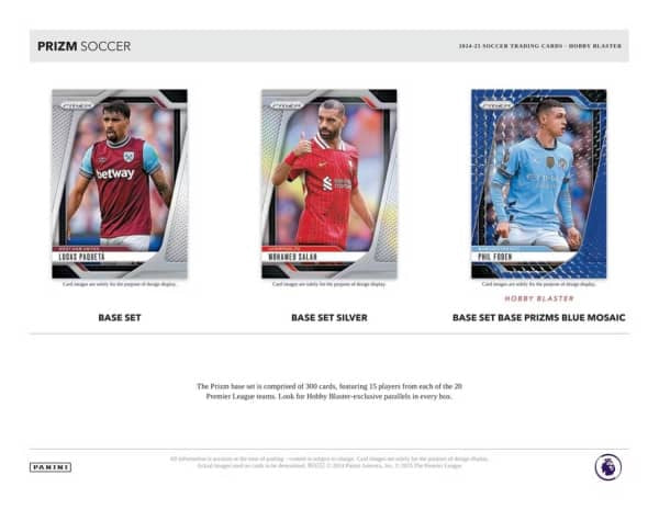 2024/25 Panini Prizm Premier League Soccer EPL Blaster Box med samlarbilder från engelska ligans fotbollsstjärnor.