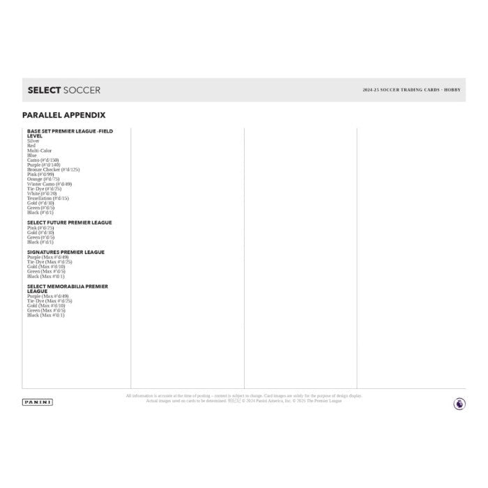 2024-25 Panini Select Premier League – Hobby Box