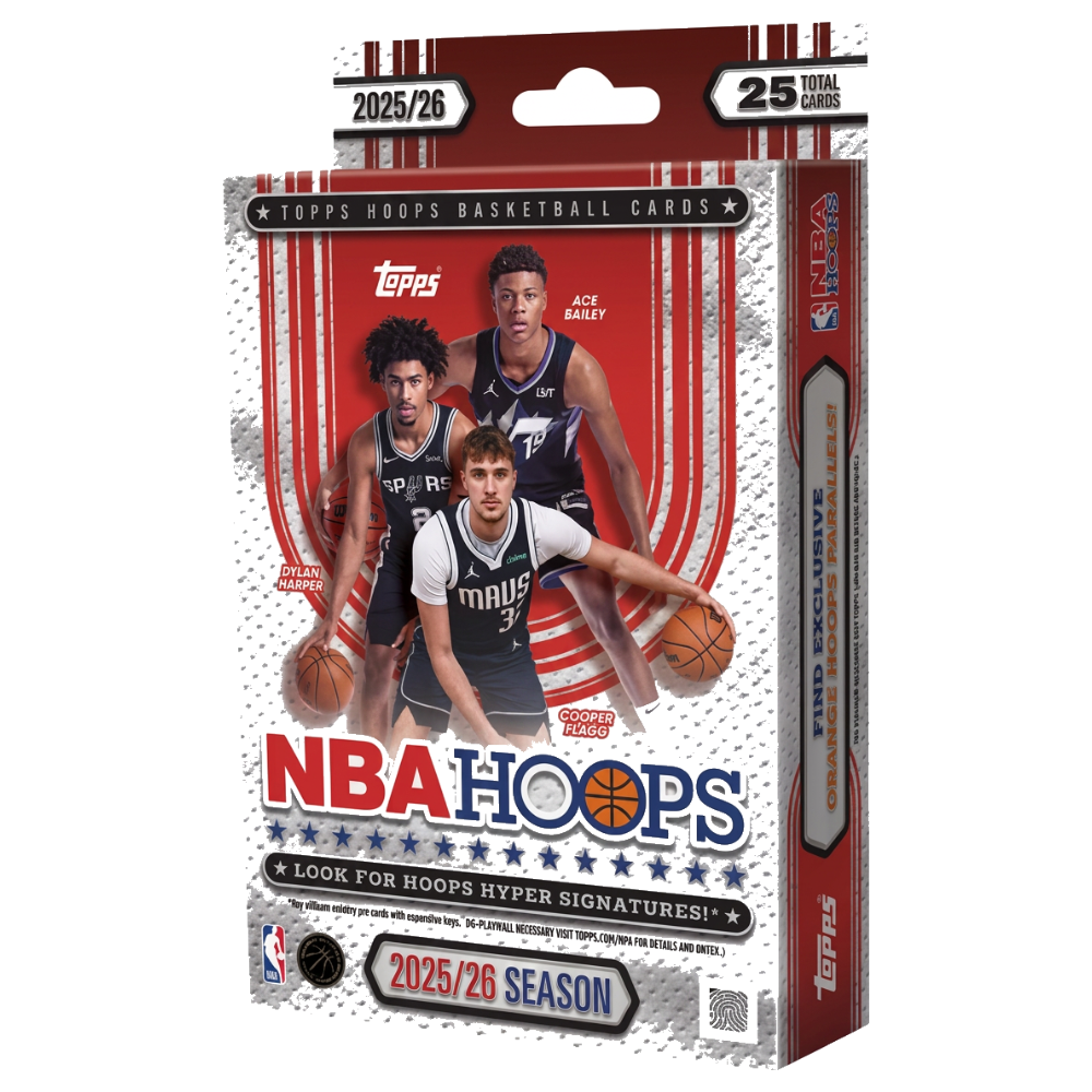 2025-26 Topps Hoops NBA Basketball Hanger Box för basketkortsamlare.