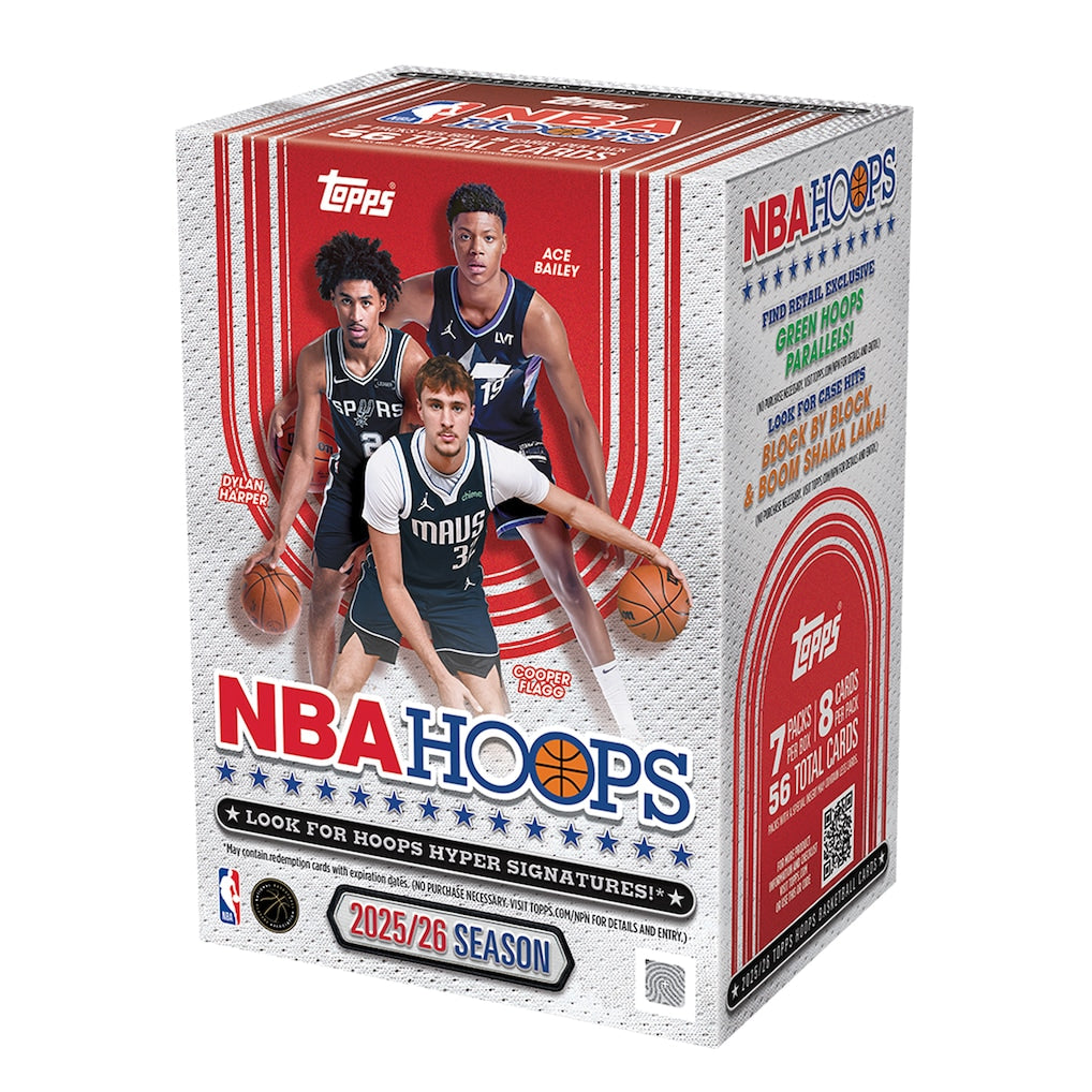 2025-26 Topps Hoops NBA Basketball Value Box för samlare av basketkort.