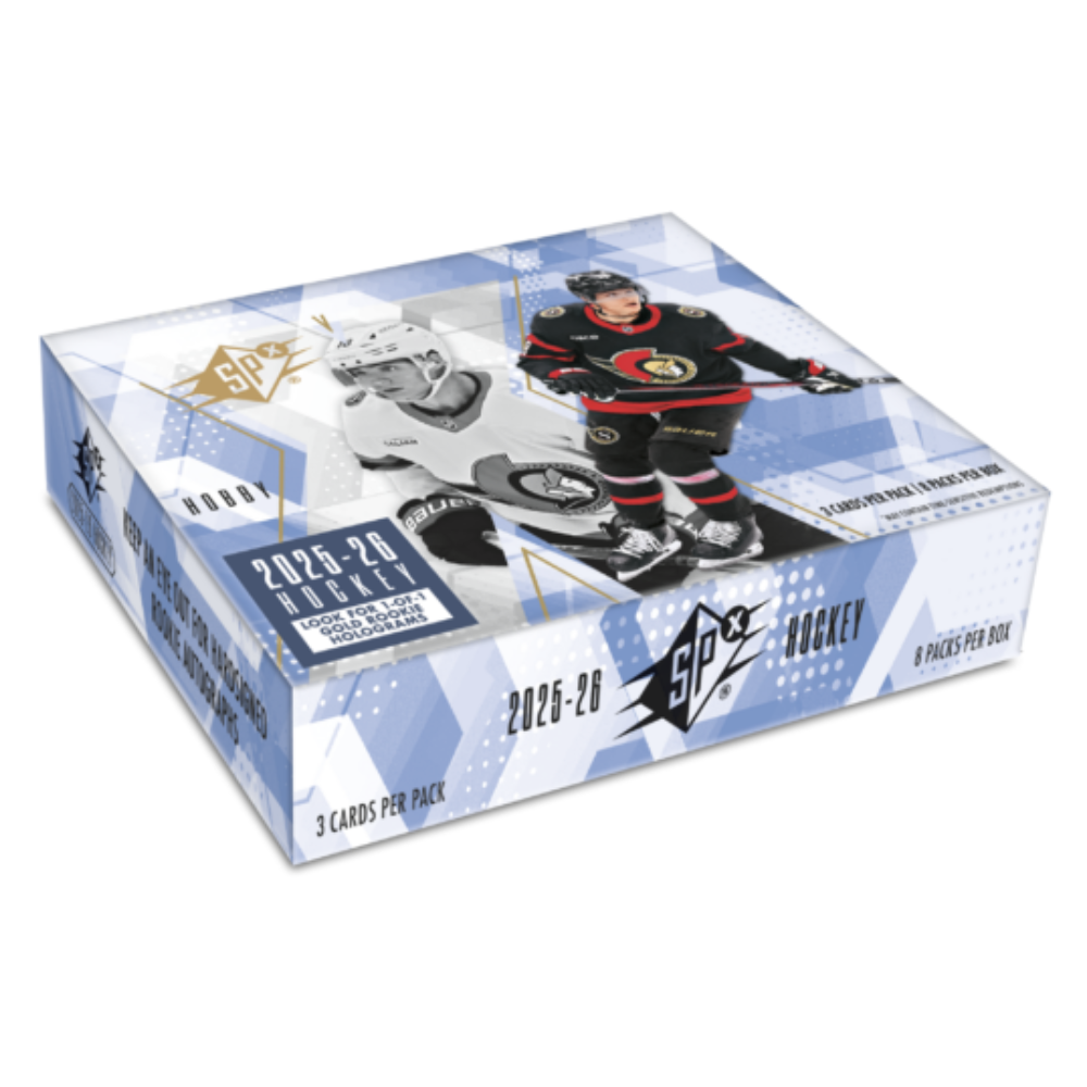 2025-26 Upper Deck SPx Hockey Hobby Box för samlare av hockeykort.