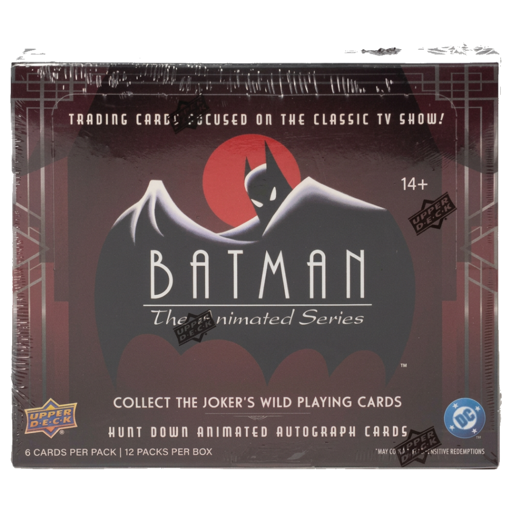 2026 Upper Deck Batman The Animated Series trading cards hobby box för samlare.