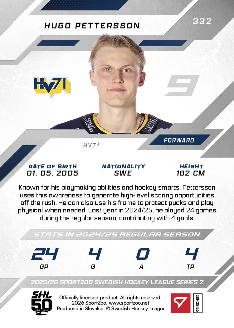 332 HV71 Hugo Pettersson BASE