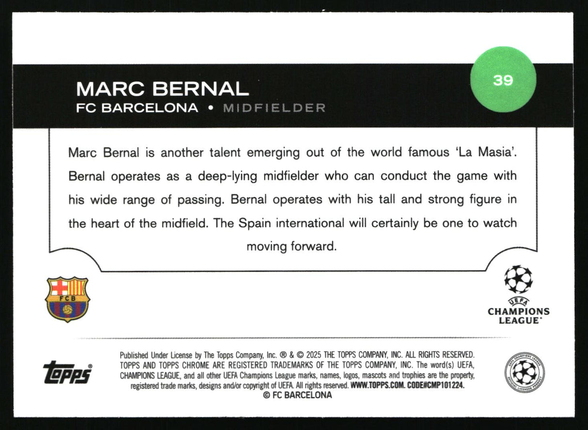 Marc Bernal RC FC Barcelona