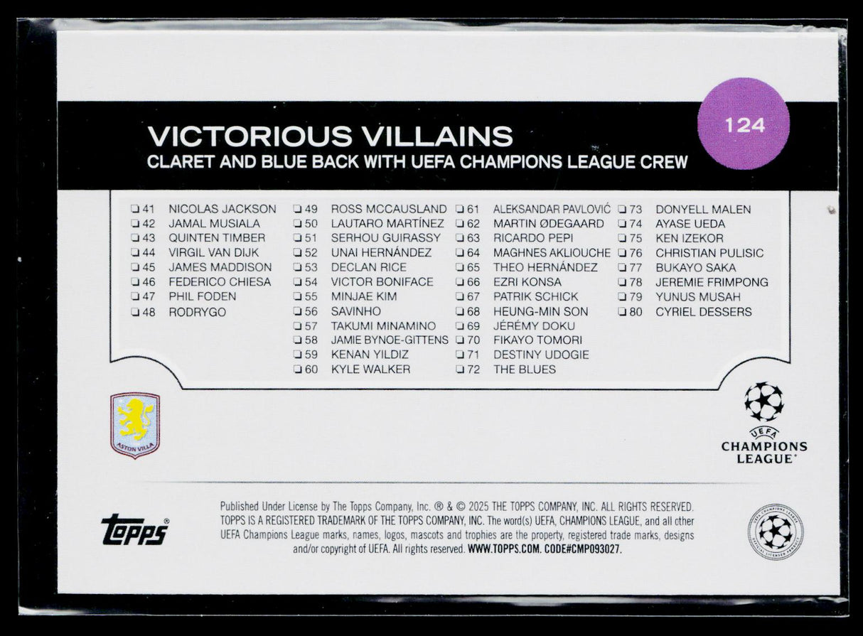 Victorious Villains Aston Villa