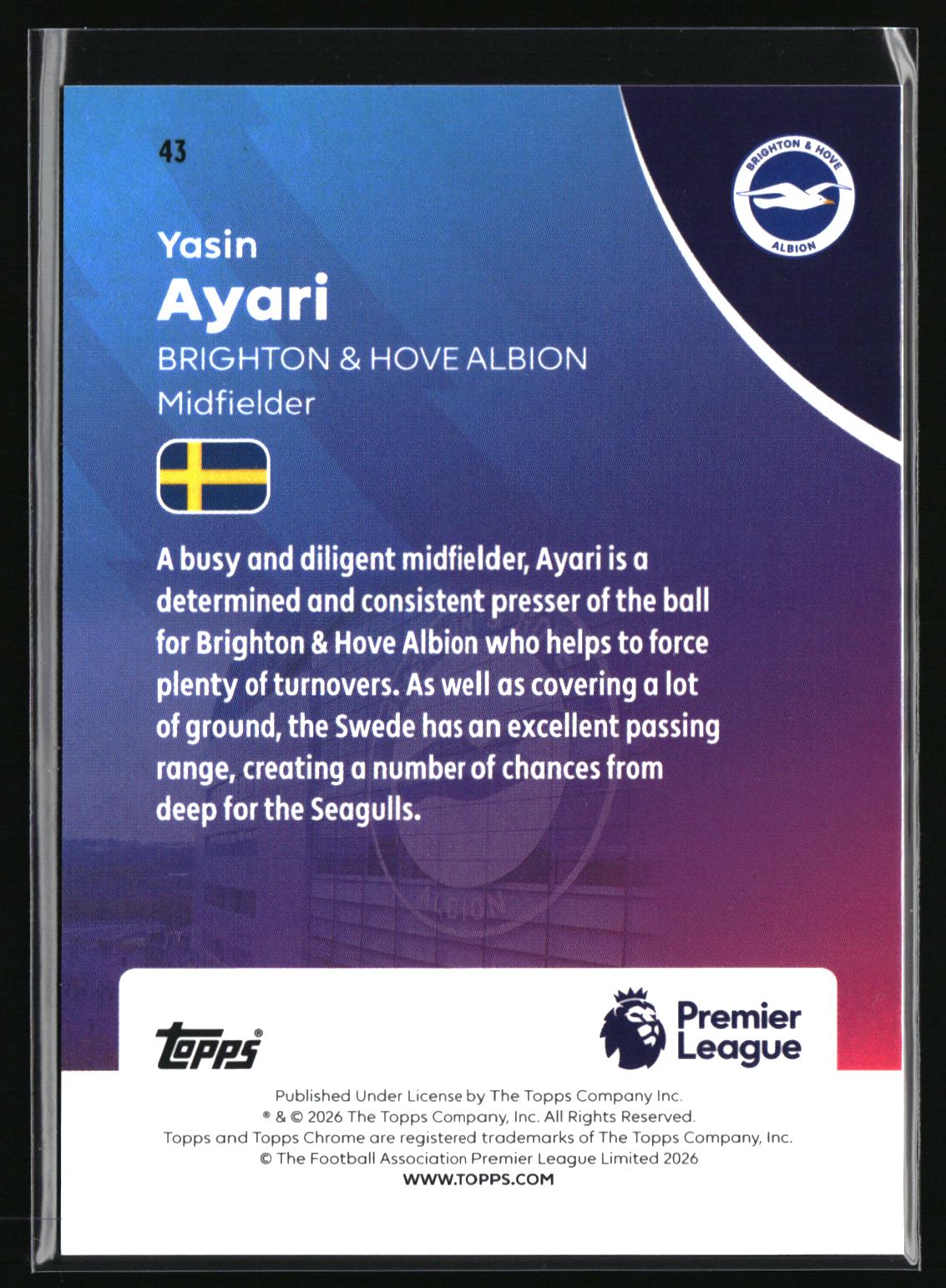 Yasin Ayari RC Brighton & Hove Albion