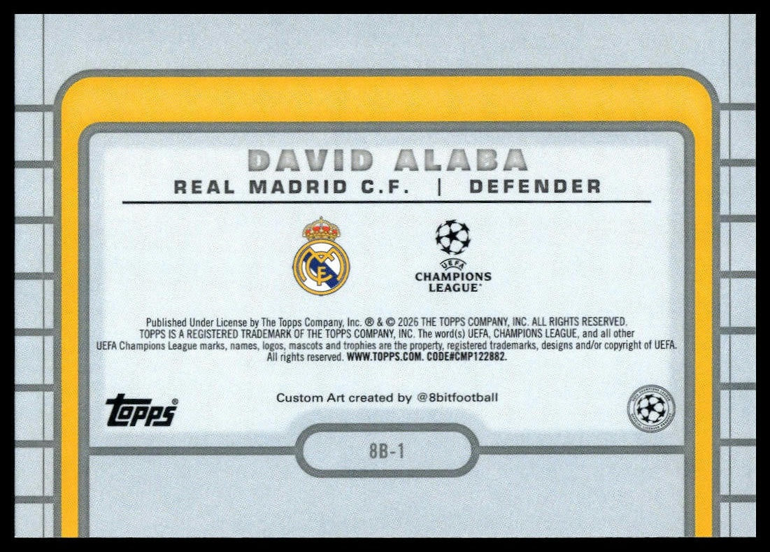 David Alaba - 8-Bit - Topps Flagship 25/26