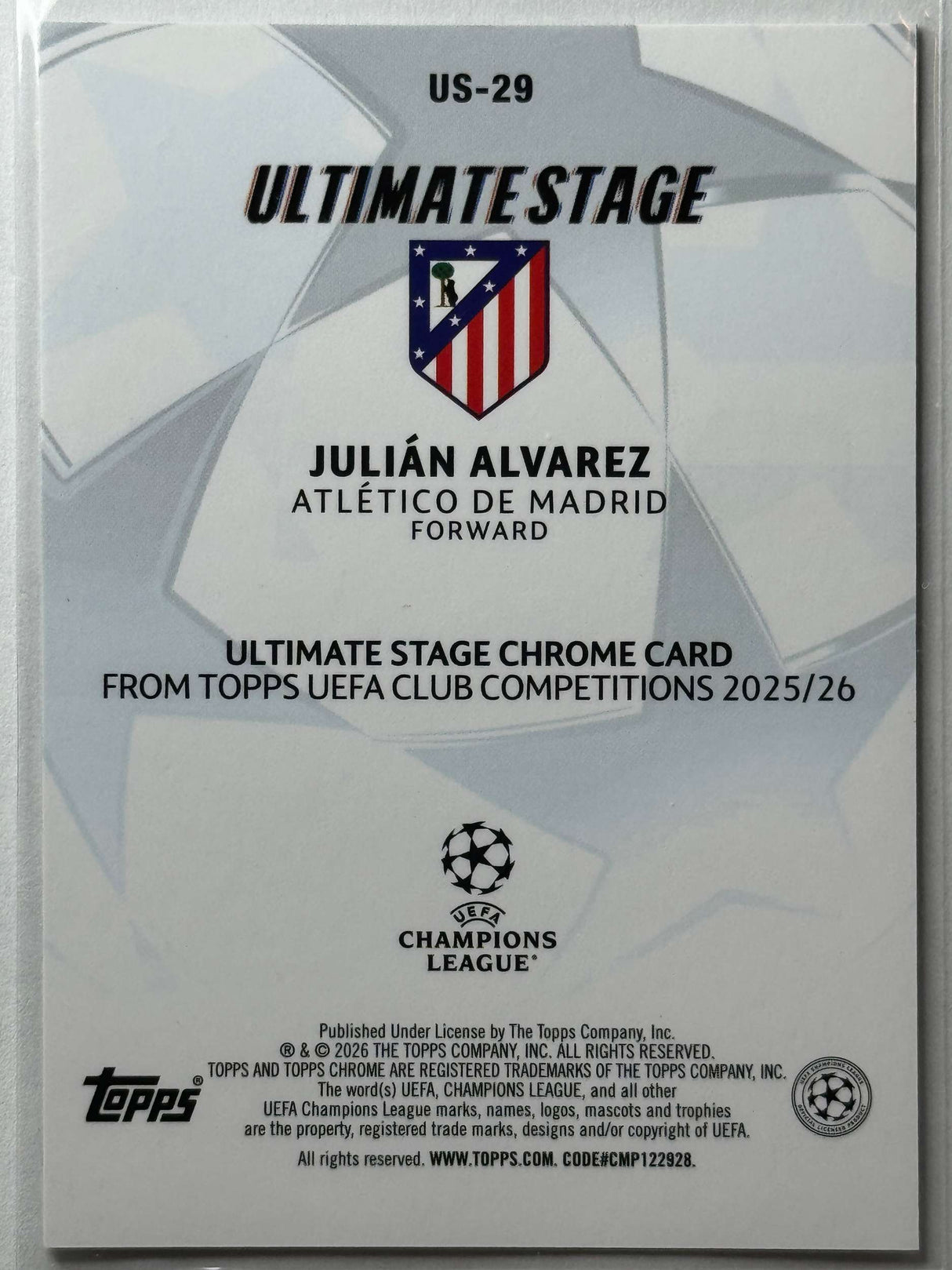 Julian Alvarez - Ultimate Stage - Topps Flagship 25/26