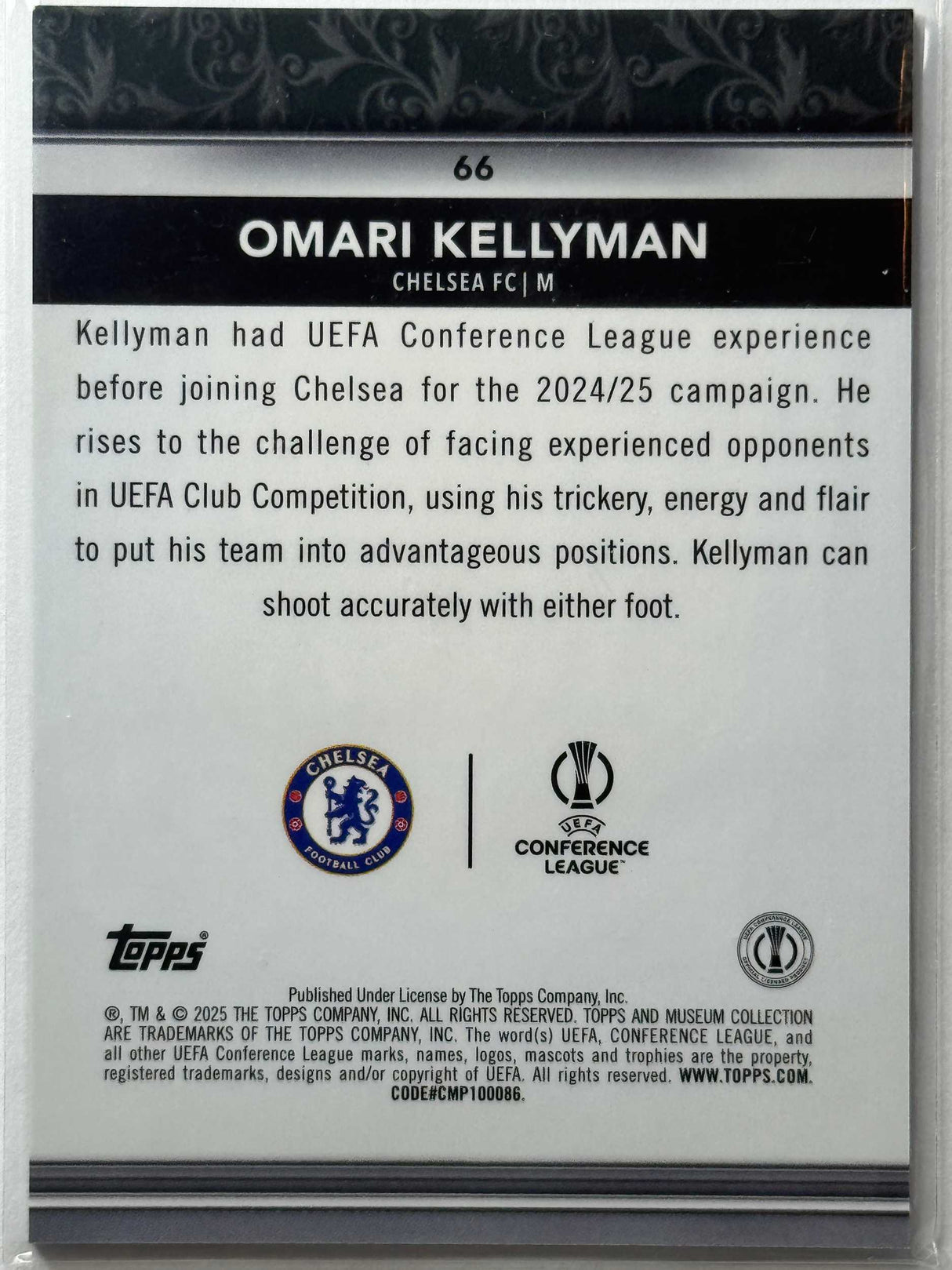 Omari Kellyman - Base - Topps Museum 24/25