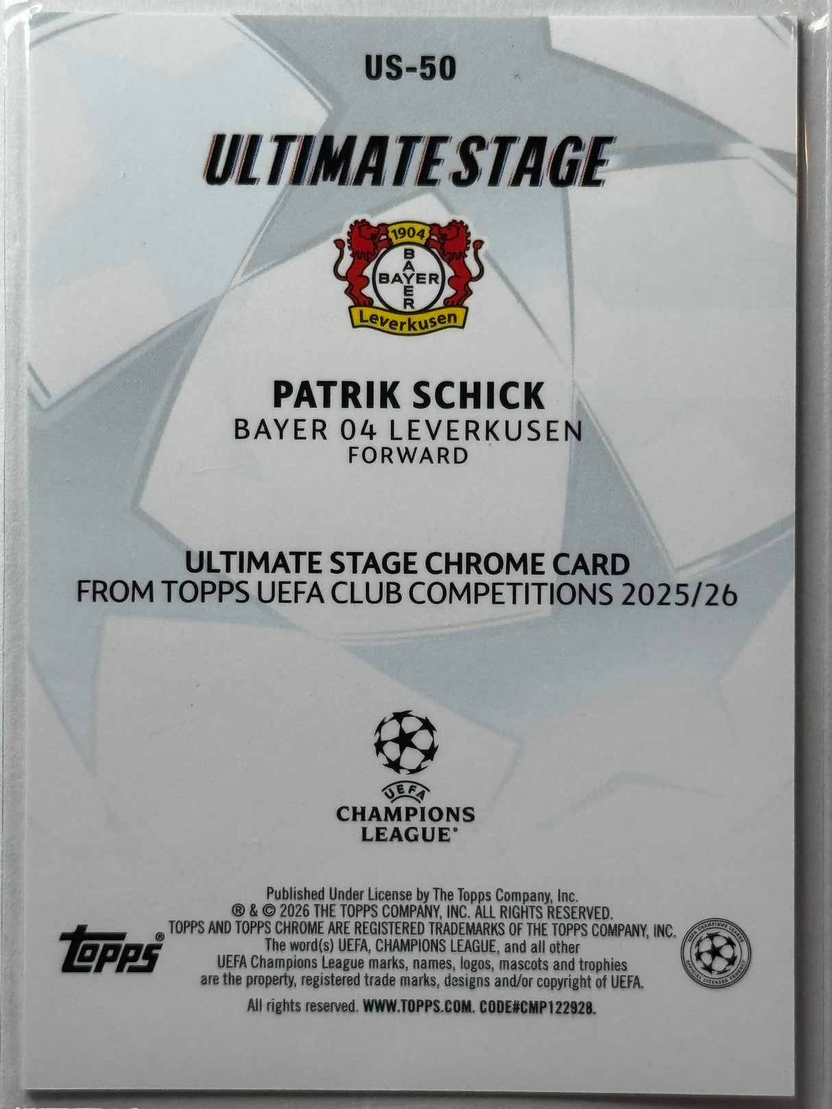 Patrik Schick - Ultimate Stage - Topps Flagship 25/26