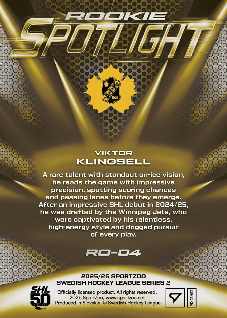 RO-04 SKE Viktor Klingsell ROOKIE SPOTLIGHT