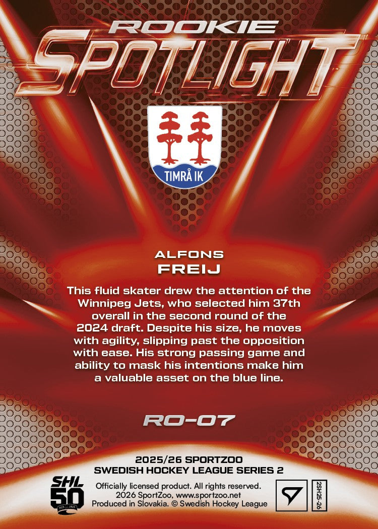 RO-07 TIK Alfons Freij ROOKIE SPOTLIGHT