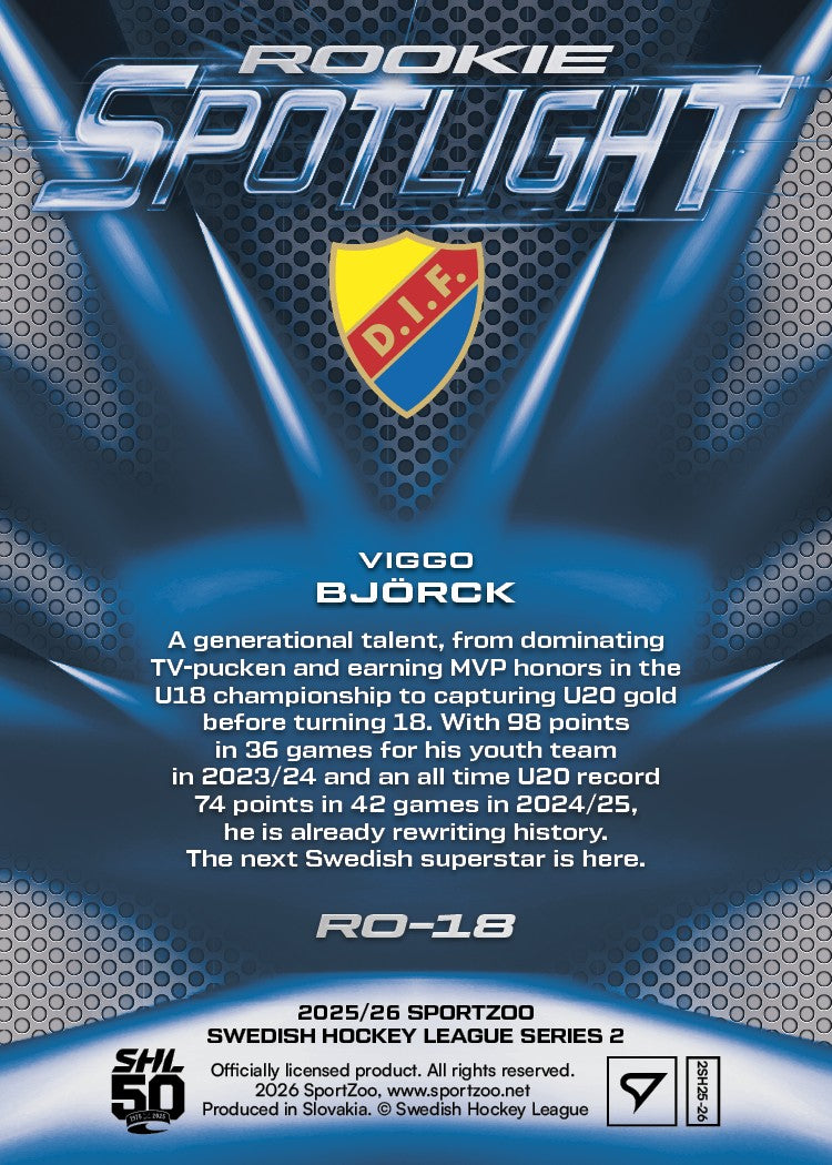 RO-18 DIF Viggo Björck ROOKIE SPOTLIGHT