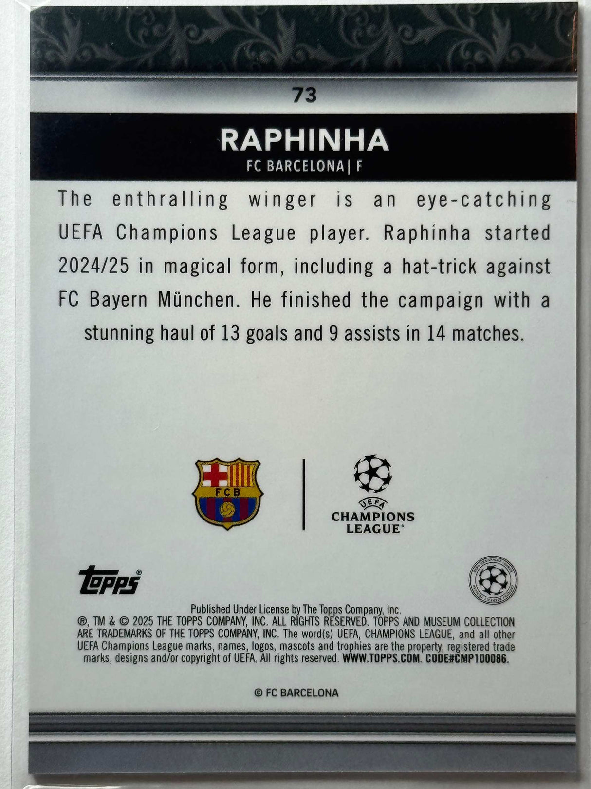 Raphinha - Base - Topps Museum 24/25