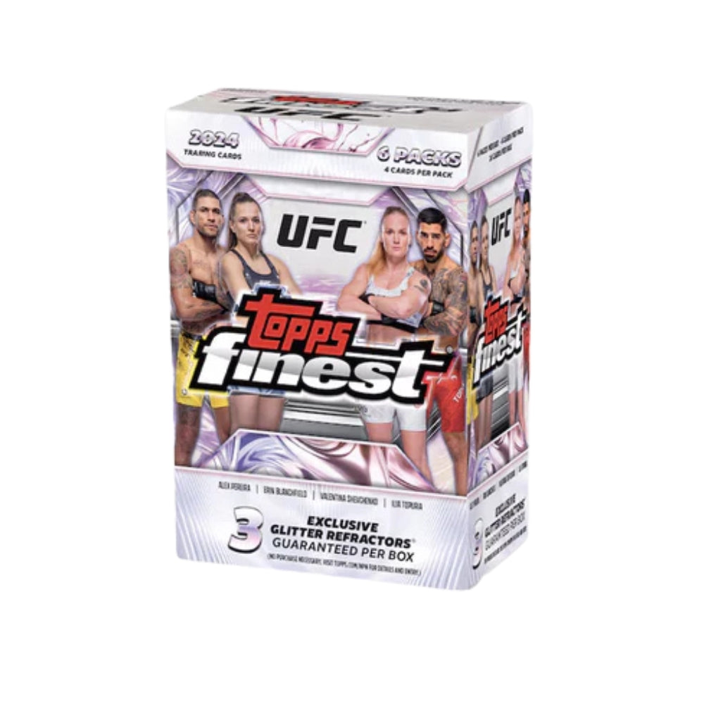 Topps Finest UFC 2024 Value Box, samlarbox med MMA-samlarbilder och officiella UFC-kort för samlare.