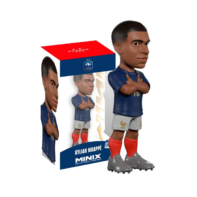 MINIX fotboll samlarfigur av Kylian Mbappe i det franska landslagets matchställ.