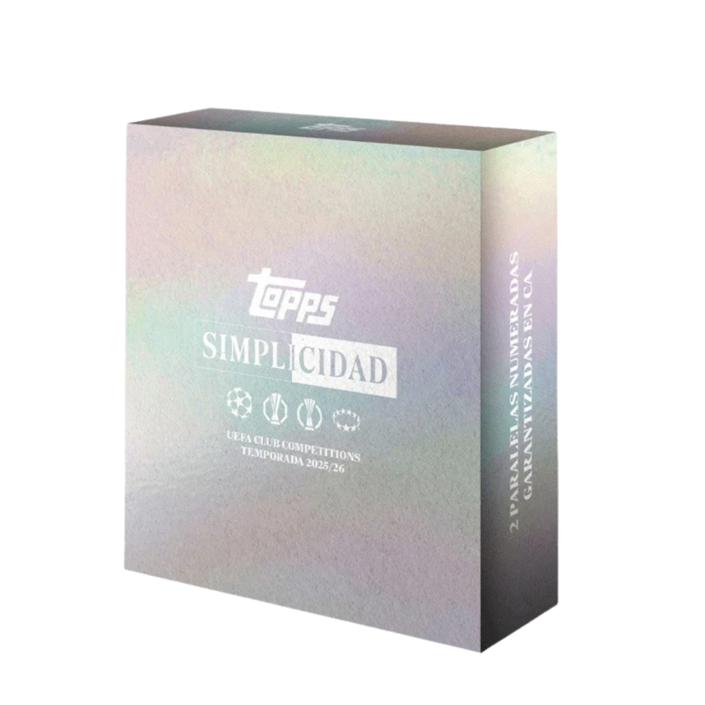 Topps Simplicidad 2025-26 Hobby Box med fotbollskort från UEFA Club Competitions.