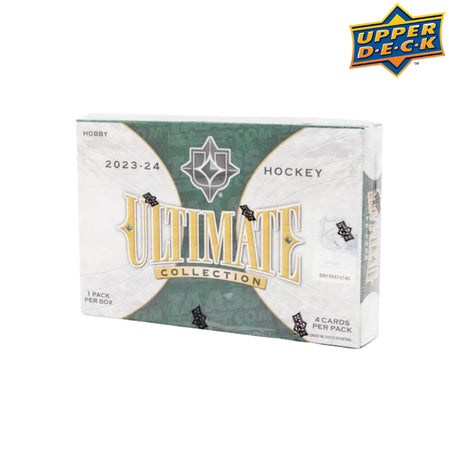 2023/24 Upper Deck Ultimate Collection Hockey NHL Hobby Box samlarbox med exklusiva hockeykort.