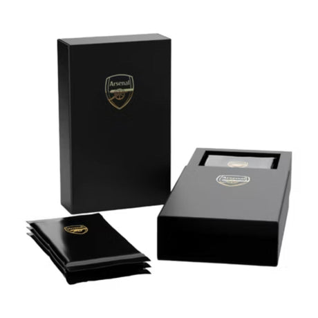 2024-25 Futera Platinum Arsenal FC hobby box med exklusiva fotbollskort.