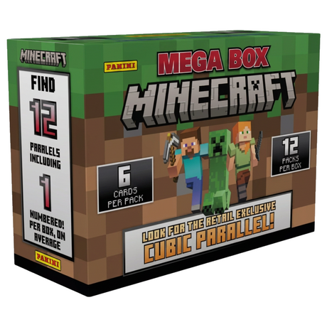 2024 Panini Minecraft Mega Box med samlarkort för Minecraft-fans.