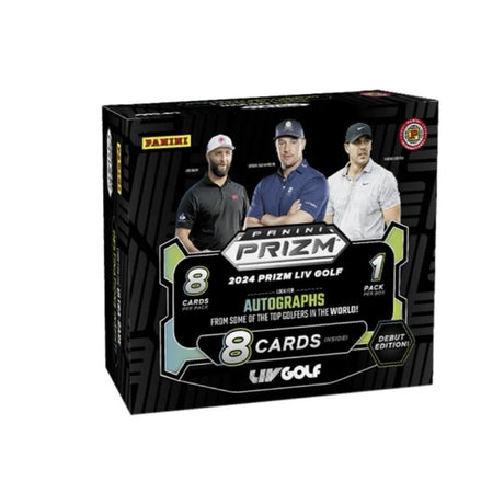 2024 Prizm LIV Golf International Hobby Box med exklusiva golfkort för samlare.