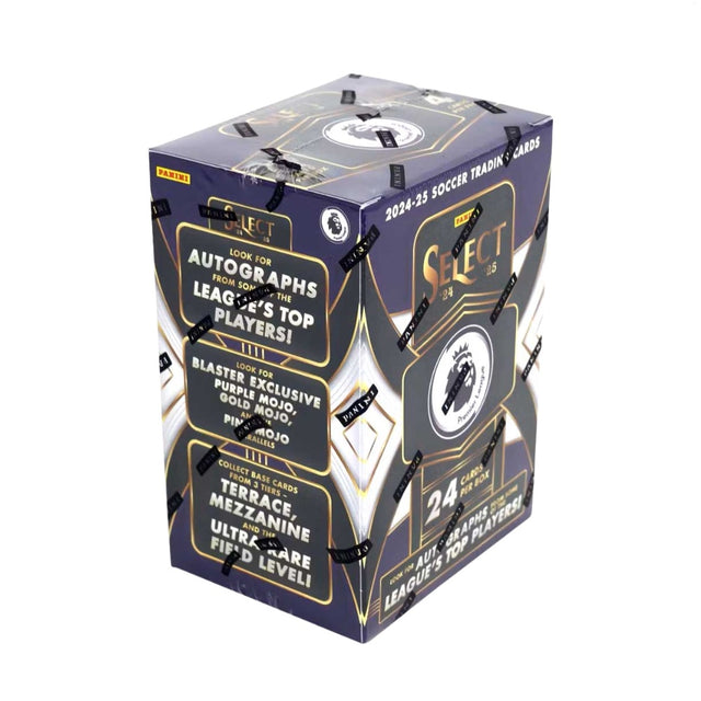 2024-25 Panini Select Premier League Soccer Blaster Box, fotbollskort med Premier League-spelare.