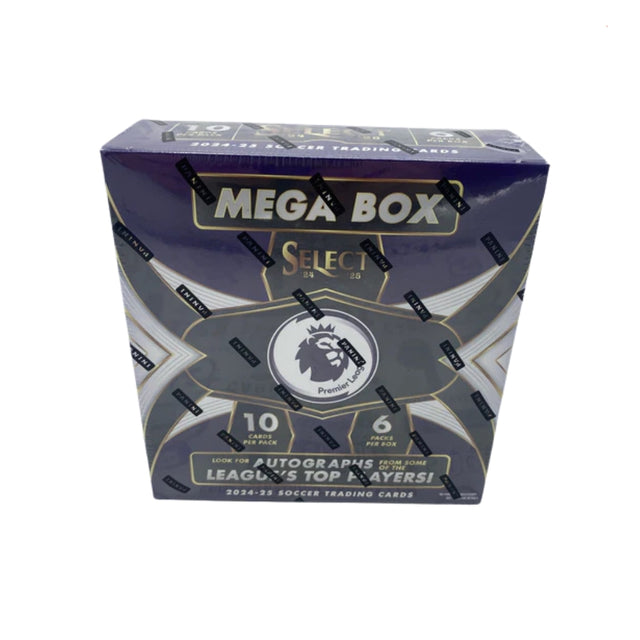 2024-25 Select Premier League fotbollskort Mega Box med exklusiva samlarkort från engelska ligan.