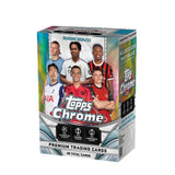 2024-25 Topps Chrome UEFA Club Competitions Value Box med samlarbilder och fotbollskort från Champions League.