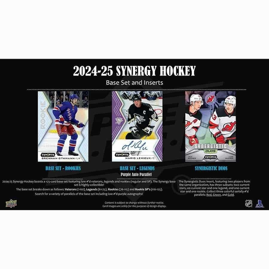 2024/25 Upper Deck Synergy Hockey NHL Hobby Box, box med samlarbilder och hockeykort för samlare.