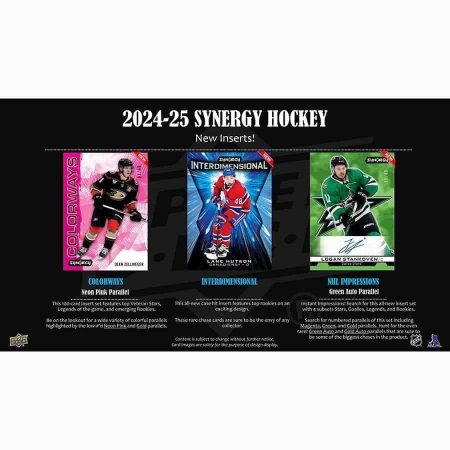 2024/25 Upper Deck Synergy Hockey NHL Hobby Box med samlarkort för hockeyintresserade och samlare.