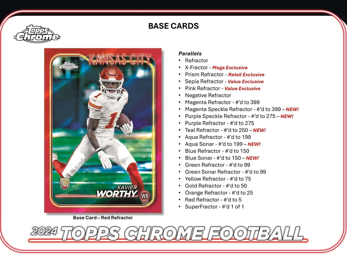 2024 Topps Chrome Football - Mega Box