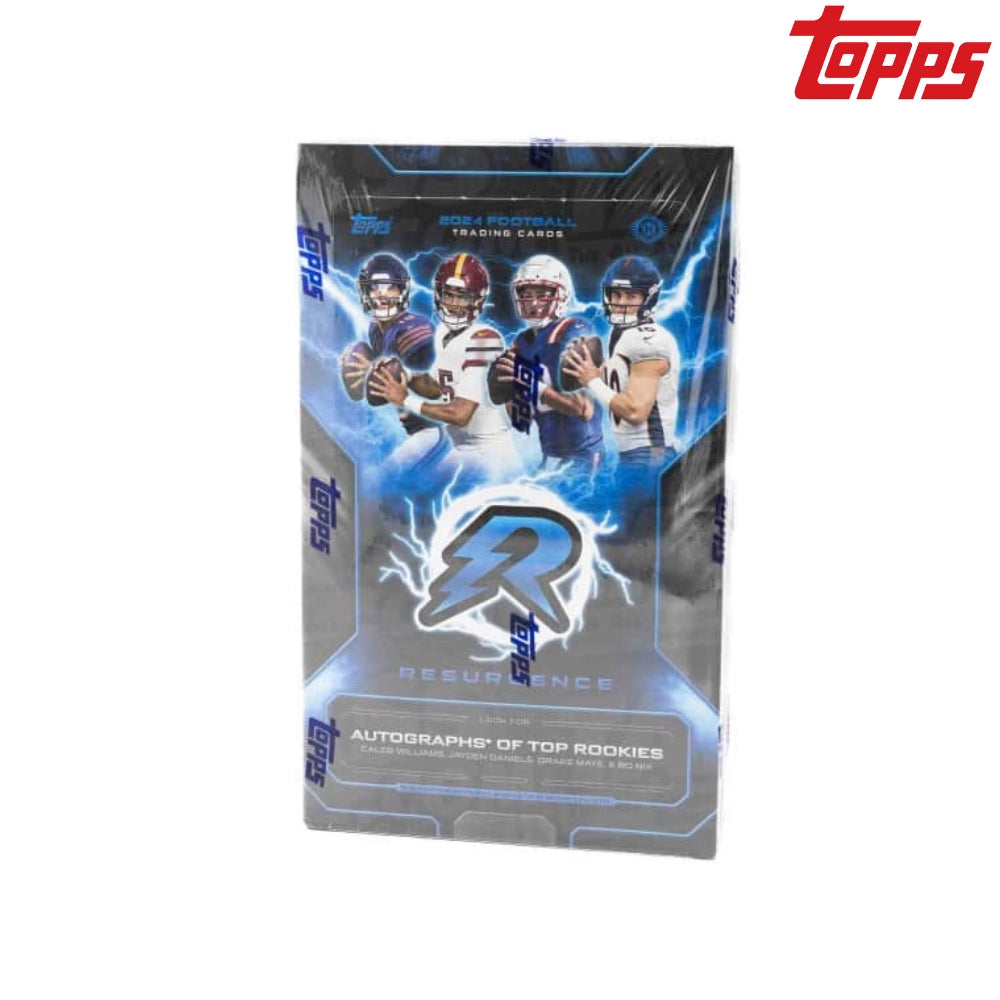 2024 Topps Football Resurgence Hobby Box, samlarbox med NFL fotbollskort för samlare.