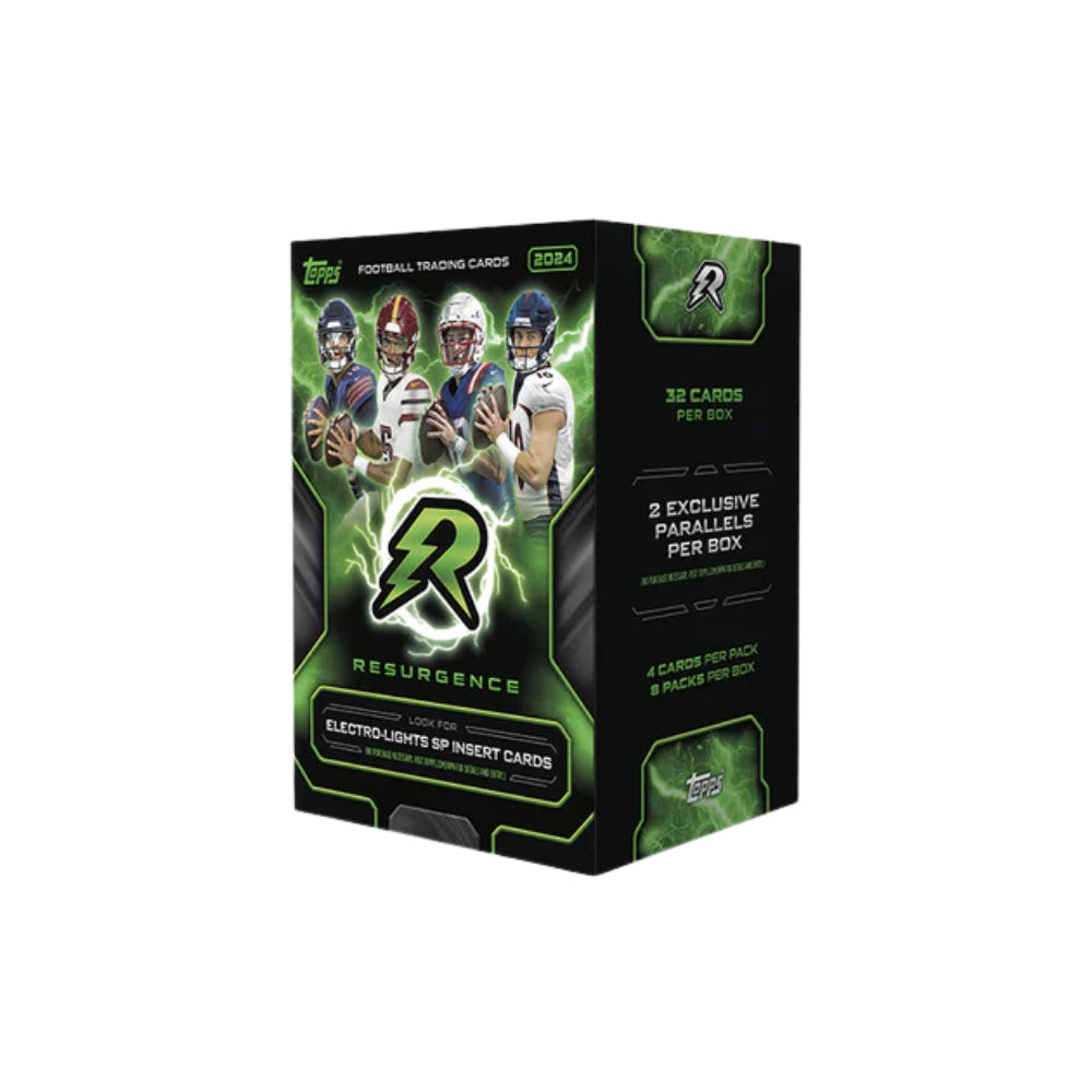 2024 Topps Football Resurgence Value Box med NFL-samlarbilder, box för amerikansk fotbollskort.