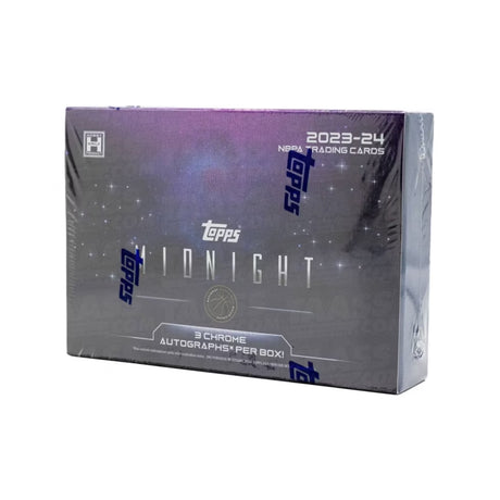 2024 Topps Midnight NBA Hobby Box, exklusiv samlarbox med basketkort i mörk design med neon-detaljer.