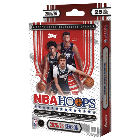 2025-26 Topps Hoops NBA Basketball Hanger Box för basketkortsamlare.