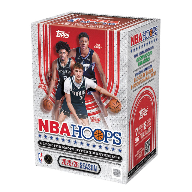 2025-26 Topps Hoops NBA Basketball Value Box för samlare av basketkort.