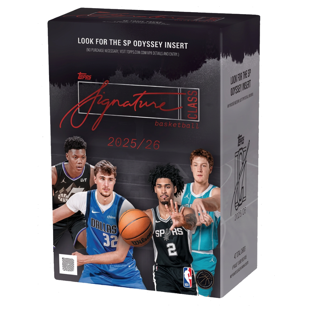 2025-26 Topps Signature Class Basketball Value Box med NBA-basketkort.