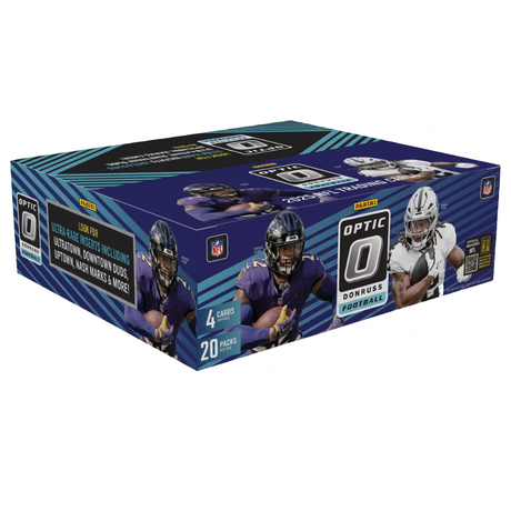 2025 Panini Donruss Optic Football amerikansk fotboll retail box för samlare.