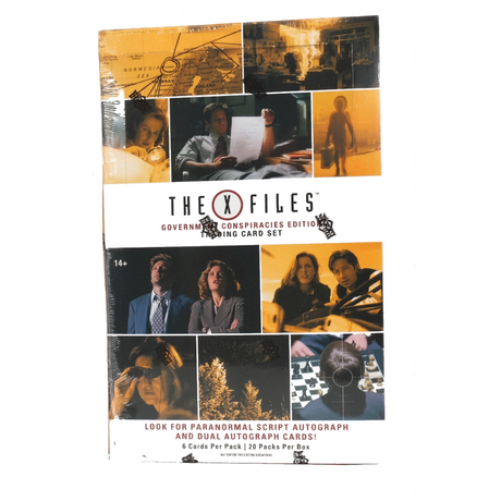 2025 Upper Deck The X-Files Government Conspiracies Edition obbruten hobby box för samlare.