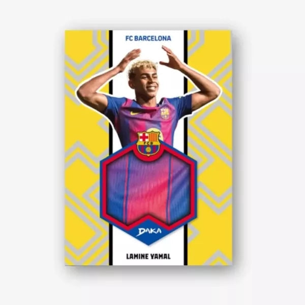 2025-26 Daka Barcelona Top Audience Box samlarbox med fotbollskort föreställande FC Barcelona-spelare.