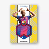 2025-26 Daka Barcelona Top Audience Box samlarbox med fotbollskort föreställande FC Barcelona-spelare.