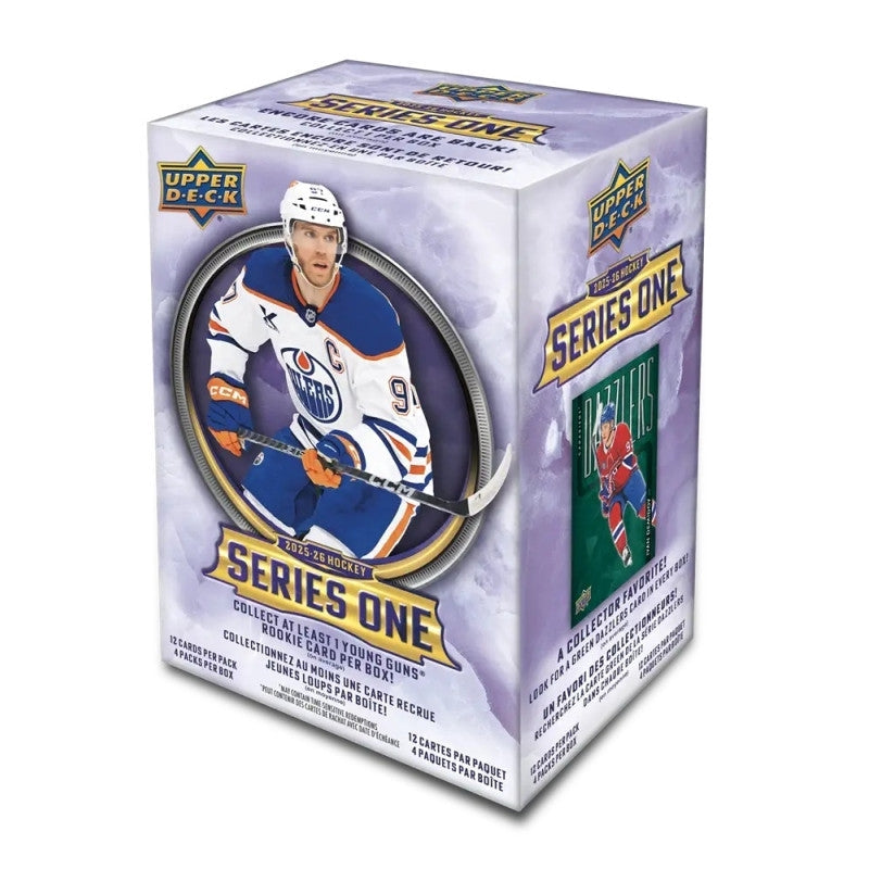 2025/26 Upper Deck Series 1 Hockey NHL Blaster Box, samlarbox med hockeykort för samlare.