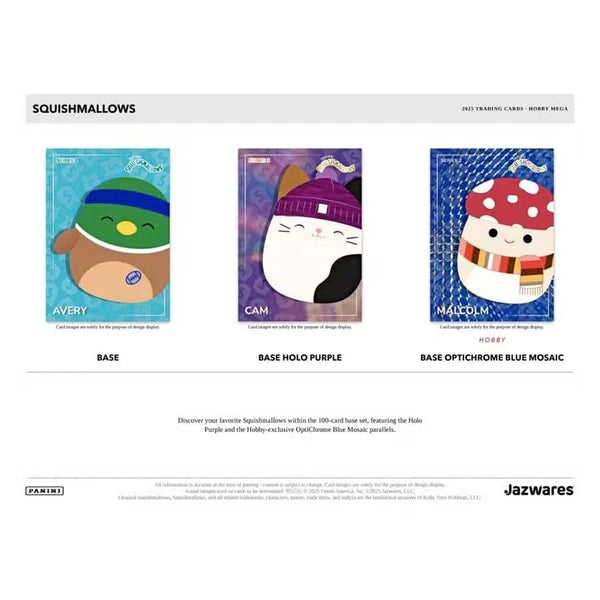 2025 Panini Squishmallows Series 2 Mega Box samlarbox med samlarkort och exklusiva kort för samlare.