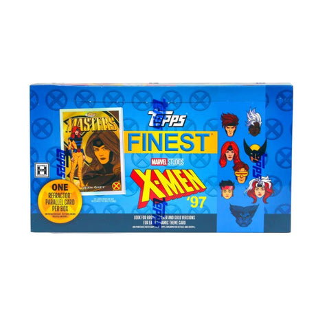 2025 Topps X-Men Finest Hobby Box, samlarbox med Marvel samlarkort och exklusiva kromade Trading Cards.
