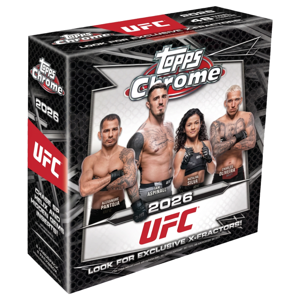 2026 Topps Chrome UFC Mega Box med exklusiva kort för MMA-samlare.