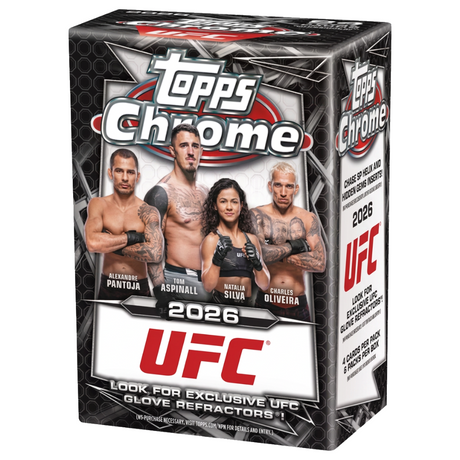 2026 Topps Chrome UFC Value Box med samlarkort för MMA-fans.