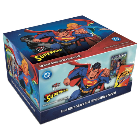 2026 Upper Deck Fleer Ultra Superman Hobby Box för samlare av Marvel och DC-kort.