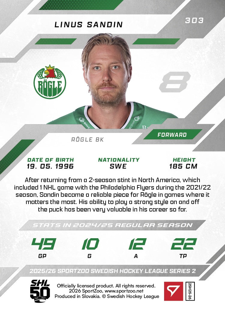 303 RBK Linus Sandin BASE