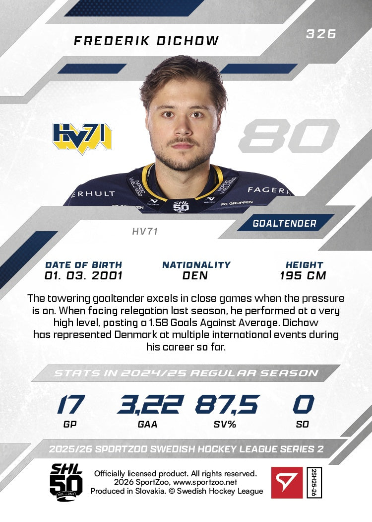 326 HV71 Frederik Dichow BLUE