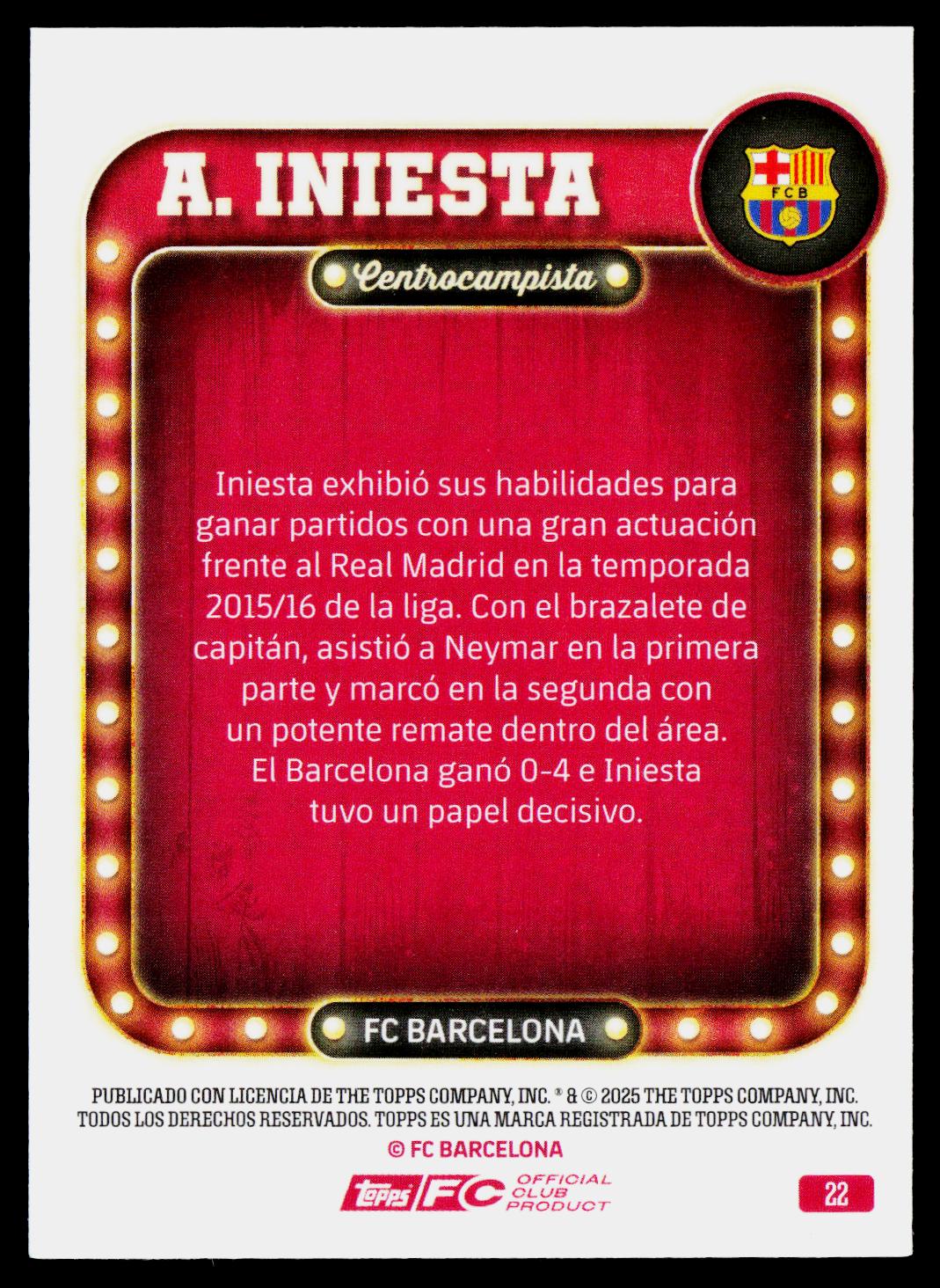 Andrés Iniesta FC Barcelona